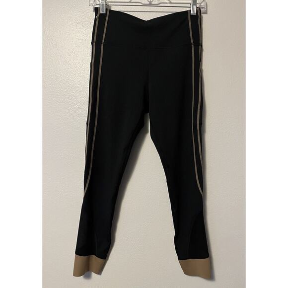 Zyia Pants - Zyia Active Mocha On Black Game Day Light N Tight 7/8 Leggings Size 6-8 Pockets